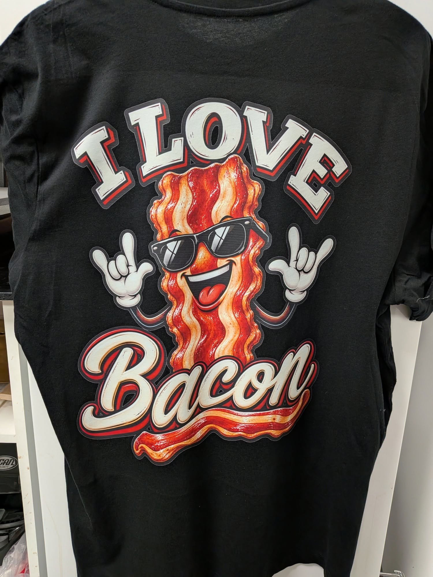 I Love Bacon custom printed T-shirt